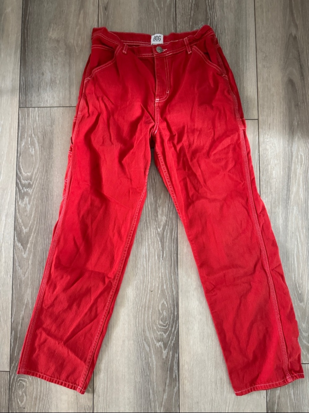 BDG Urban Outfitters Red Cargo Chinos